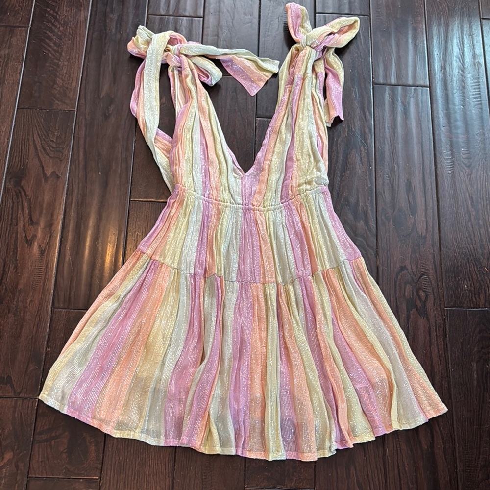 Striped Pastel Mini Dress